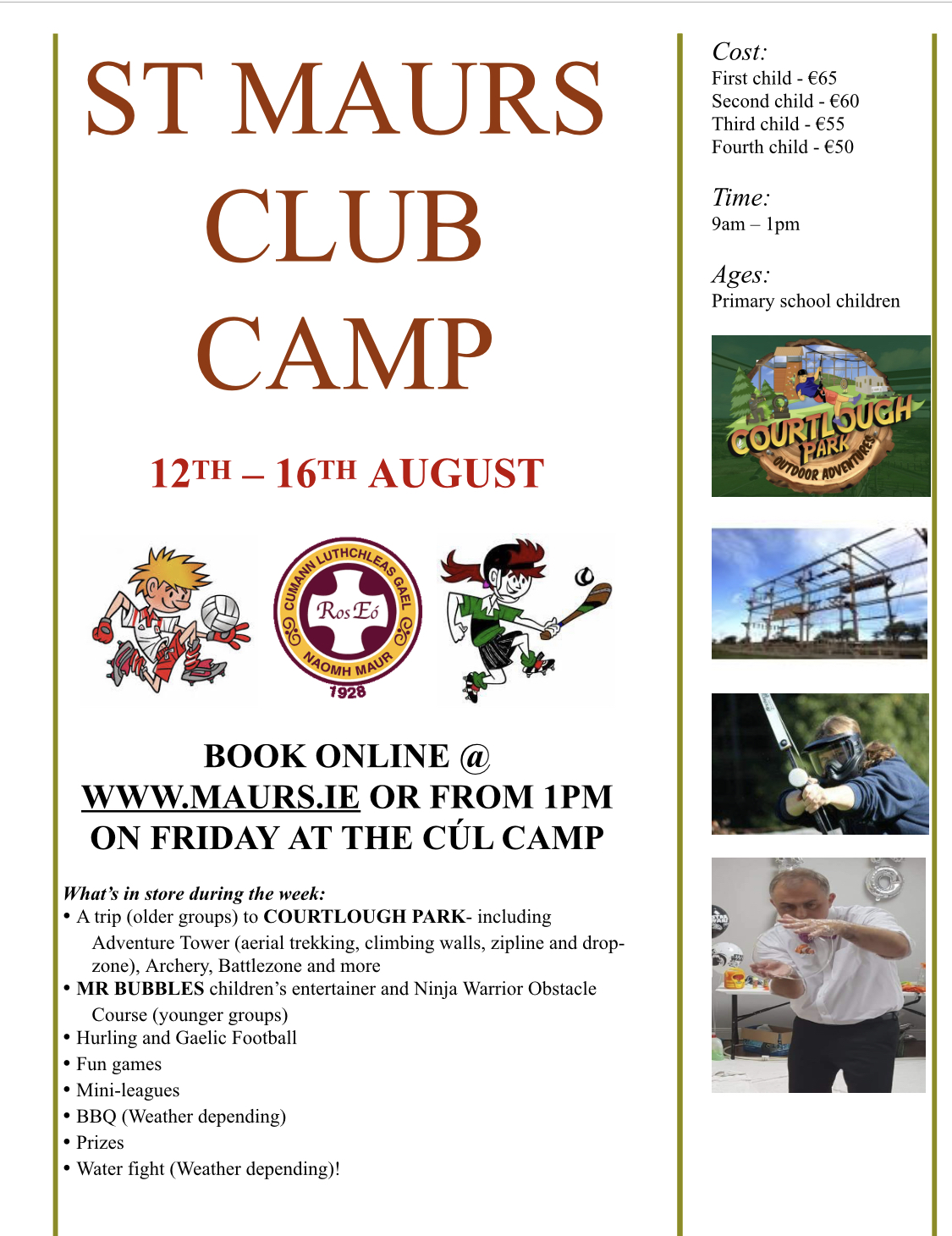 Club Camp Details