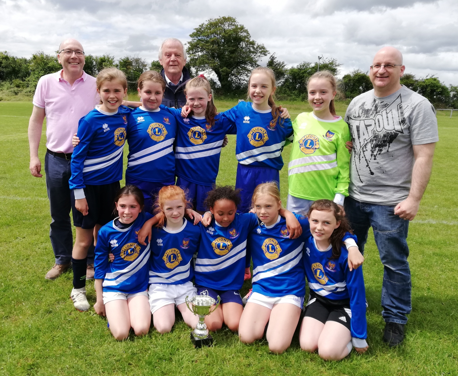 The victorious Tullamore Town U11 team and management